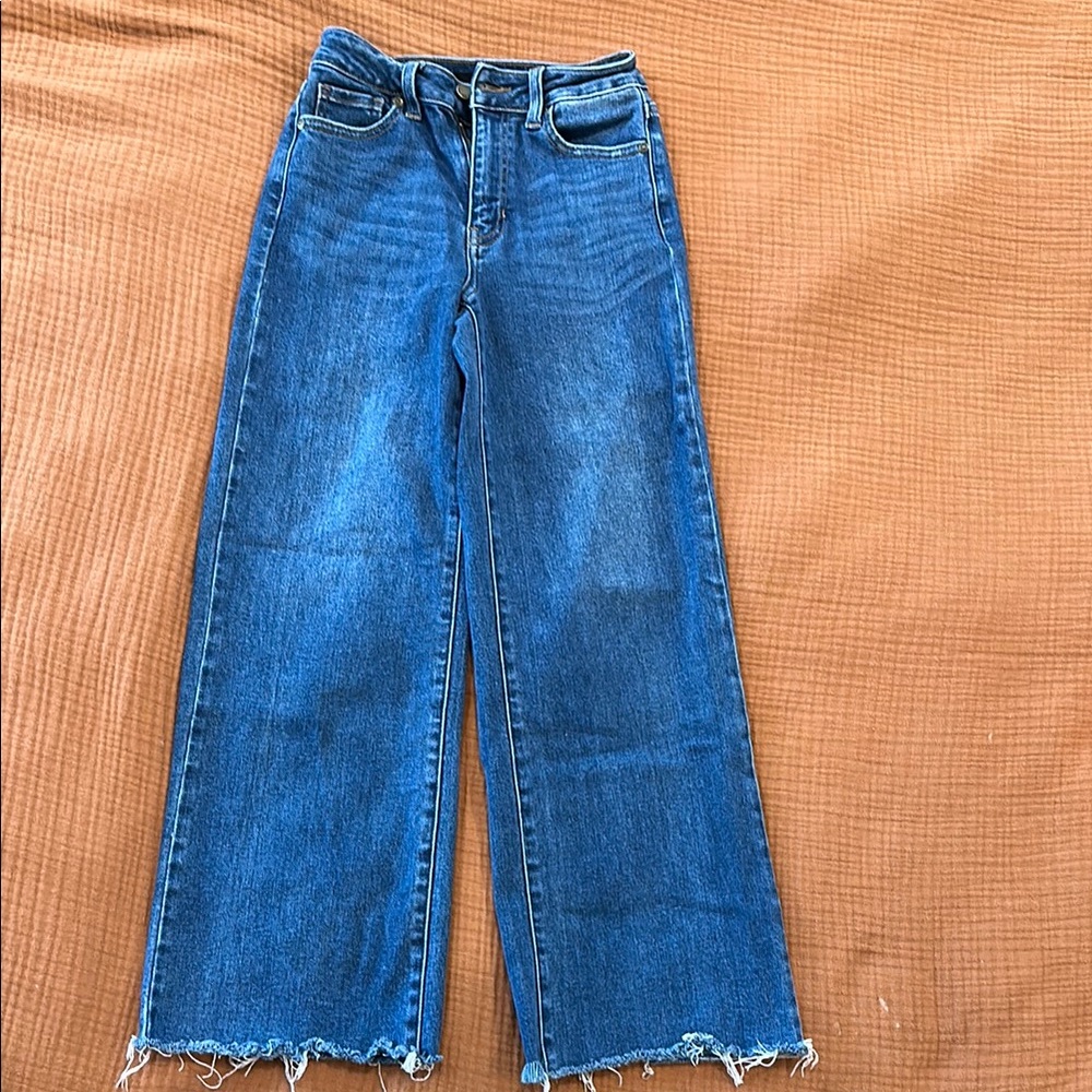 Just Black Blue Flare Wide Leg Jeans